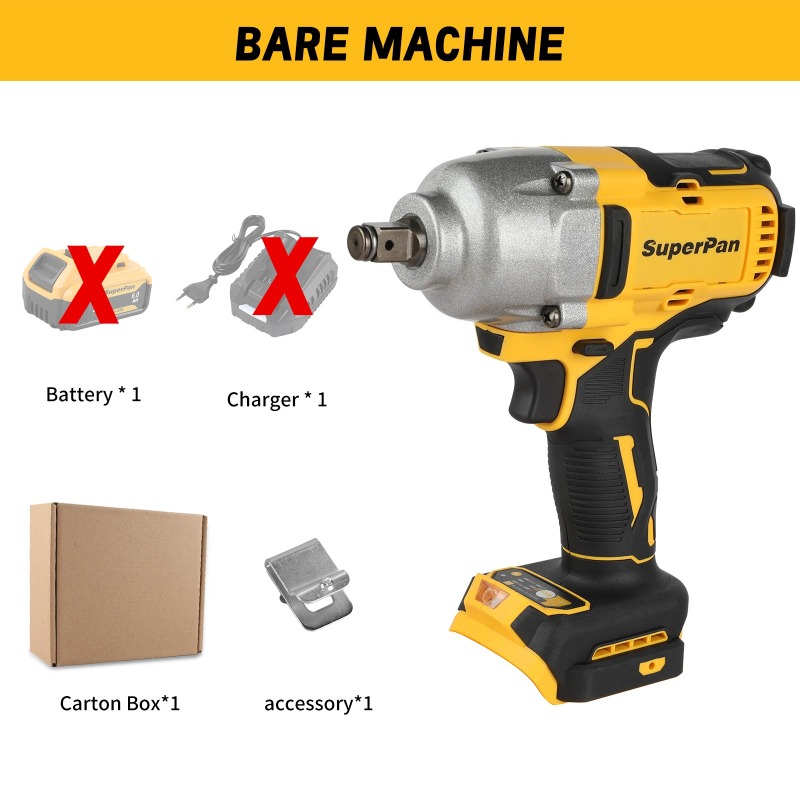 Power Tools In Construction - Бесщеточный аккумуляторный ударный гайковерт (без АКБ