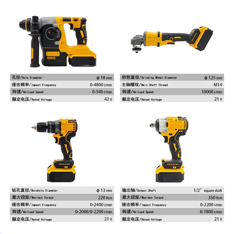 Желтый бесщеточный ударный шур – обзор и цена Power Tools Yellow Color